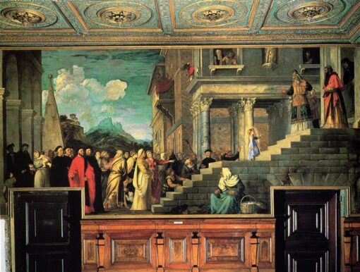 Entry of Mary into the Temple by Titian – High Renaissance Art Reproduction