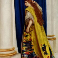 Authentic - Looking Reproduction of John Everett Millais' "Esther" (1865) - Oil Painting from Dafen Village Celebrating Romanticism and Female Beauty, Coveted by Art Collectors Searching on Google