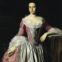 Dafen Village Hand-Painted Oil Canvas: Eunice Dennie Burr INSPIRED BY John Singleton Copley’s 1758 - 1760 Neoclassical Portrait Masterpiece from Saint Louis Art Museum