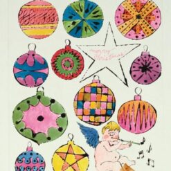 Highly Detailed 'Fairy and Christmas Ornaments' Style Pop Art Design Oil Painting Replica - After Andy Warhol's c.1953 - c.1955 Original, from Dafen Village Artisans