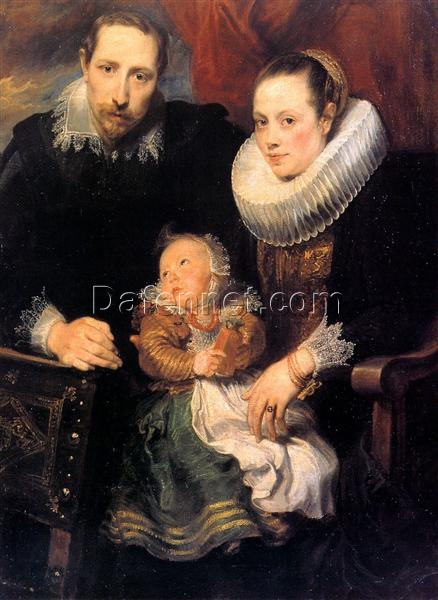 Dafen Village Hand-Painted “Family Portrait” INSPIRED BY Anthony van Dyck’s 1621 Baroque Masterpiece for Art Aficionados