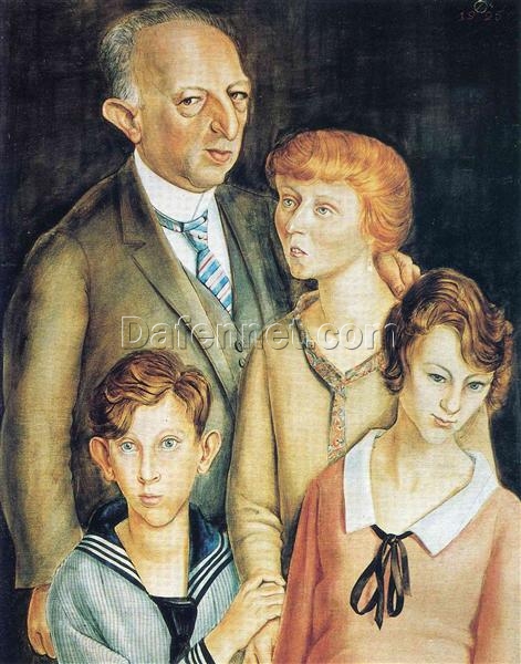 Customizable Reproduction of Otto Dix’s “Family Portrait” (1925) – Veristic Portrait Tailored to Your Space and Taste
