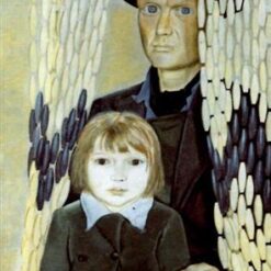 High - Quality Reproduction of "Father and Daughter" by Lucian Freud (1949) - Dafen Village Canvas Oil Painting