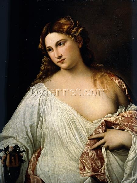 Luxury Art Reproduction – Flora Inspired by Titian – Custom Oil Painting for Home & Gallery