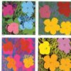 Authentic-looking Pop Art Flower Painting - Inspired by Andy Warhol's 'Flowers' (1970), Handcrafted in Dafen Village