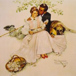 High - Quality Replica of "Flowers in Tender Bloom" by Norman Rockwell - 1955 - Inspired Dafen Village Canvas Oil Painting