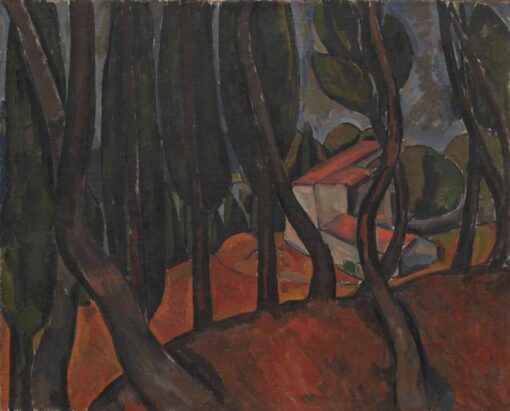 Unique Handmade Oil Painting in the Style of Andre Derain’s c.1909 ‘Forest at Martigues’ – A 81.3 x 100.3 cm Treasure from Dafen Village, a Must – Have for Discerning Art Collectors Searching for Inspired Art from Chicago