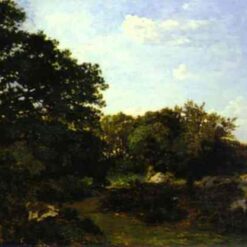 Custom - Sized Impressionist Landscape "Forest of Fontainebleau" Inspired by Frederic Bazille's 1865 Masterpiece - Handmade in Dafen Village