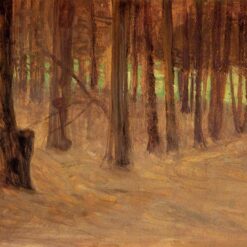 Egon Schiele's 'Meadow with Village in Background' Impressionist Style Hand-painted Oil on Canvas - Ideal for Creating a Peaceful and Reflective Atmosphere in Your Space