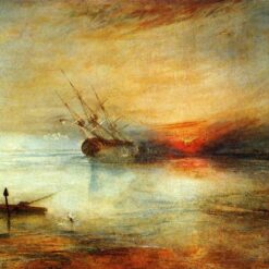 Stunning J.M.W. Turner's 'Fort Vimieux' Inspired Oil on Canvas - Skillfully Created by Dafen Village Artists for Marina Art Aficionados