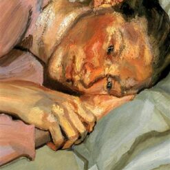 Exquisite Dafen Village Creation: 'Frances Costelloe' Inspired by Lucian Freud (2003) - Expressionist Portrait Oil Painting