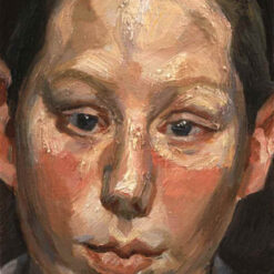 Exquisite Replica of Lucian Freud's 2002 'Frances Costelloe' - Expressionist Oil Portrait