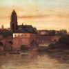 Gustave Courbet's Timeless 1858 'Frankfurt am Main' - Realist Cityscape Oil Painting on Canvas, A Tribute to Städel's Collection, Great for Interior Decor with a Historical Flair