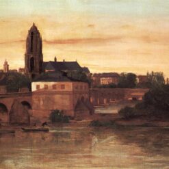 Gustave Courbet's Timeless 1858 'Frankfurt am Main' - Realist Cityscape Oil Painting on Canvas, A Tribute to Städel's Collection, Great for Interior Decor with a Historical Flair