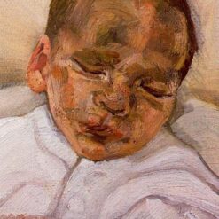 High - Quality Reproduction of Lucian Freud's 1985 'Fred' - Expressionist Portrait Oil on Canvas
