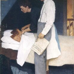 Dafen Village Presents: Inspired by 1943 Norman Rockwell's 'Freedom From Fear' - Four Freedoms Series Oil Canvas Artwork