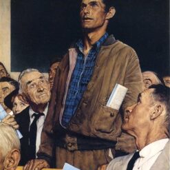 Dafen Village Presents: Inspired by 1943 Norman Rockwell's 'Freedom of Speech' - Four Freedoms Series Oil Canvas Artwork