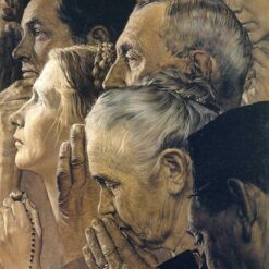 Dafen Village's Exquisite Replica - Norman Rockwell's 1943 'Freedom to Worship' from the Four Freedoms Series