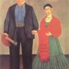 Custom Oil Painting Inspired by Frida Kahlo’s Frieda and Diego Rivera – Hand-Painted Naïve Art Reproduction from DaFen Village Studio | Mexican Fine Art Portrait for Home, Office, and Gallery Décor
