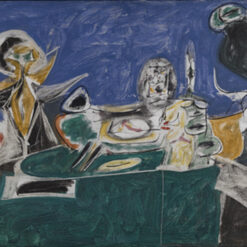Unique Interpretation of Arshile Gorky's 1946 'From a High Place II' in Surrealist Abstract Style on Oil Canvas for Private Art Collections and Interior Design Projects