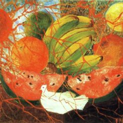 Inspired by Frida Kahlo – Fruit of Life | Hand-Painted Oil Painting | Mexican Naïve Art Still Life | DaFen Village Studio