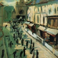 Andre Derain's 'Funeral' Inspired Oil Painting on 45.7 x 35.5 cm Canvas - A Profound Post-Impressionist Genre Painting for Discerning Collectors