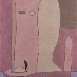 Product Title: "Unique Reproduction of Paul Klee's 'Garden Figure' - Surrealist Landscape Inspired Oil on Canvas from Dafen Village