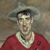 Authentic Reproduction of Lucian Freud's 1997 'Gaz' - Expressionist Portrait Oil Painting