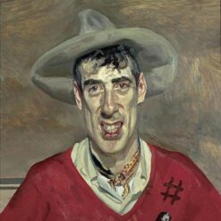 Authentic Reproduction of Lucian Freud's 1997 'Gaz' - Expressionist Portrait Oil Painting
