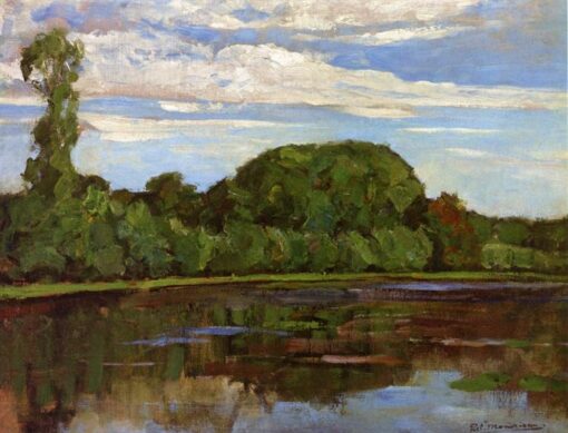 Hand – Painted Replica of Piet Mondrian’s “Geinrust Farm with Isolated Tree” Inspired by 1905 – 1906 Impressionist Landscape for Home Decor in [Your Region]