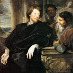 Dafen Village Hand-Painted “George Gage with Two Men” INSPIRED BY Anthony van Dyck's 1622 - 1623 Baroque Portrait Masterpiece for Art Aficionados