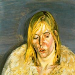 Hand - Painted "Girl in a Fur Coat" Inspired Expressionist Portrait Oil Painting by Dafen Village Studios - A Captivating Artwork for Art Enthusiasts