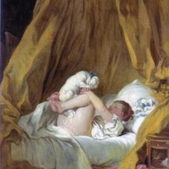 Collector’s Edition “Girl with a Dog” Inspired Rococo Portrait Oil Painting from Dafen Village