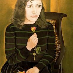 Authentic - Looking "Girl with Roses" Inspired Surrealist Artwork from Dafen Village - Perfect for Home Decor and Gallery Displays