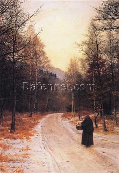 Meticulously Hand – Painted Glen Birnam Inspired Oil Painting by John Everett Millais – Realism Landscape Replica from Dafen Village Studios for Art Lovers Searching for High – Quality Scottish Landscape Art on Google