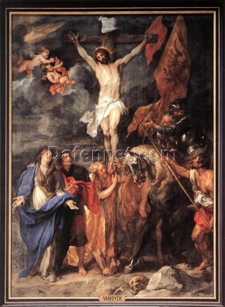 Dafen Village Handmade Replica of Anthony van Dyck’s “Golgotha” – A Baroque Religious Masterpiece on Oil Canvas