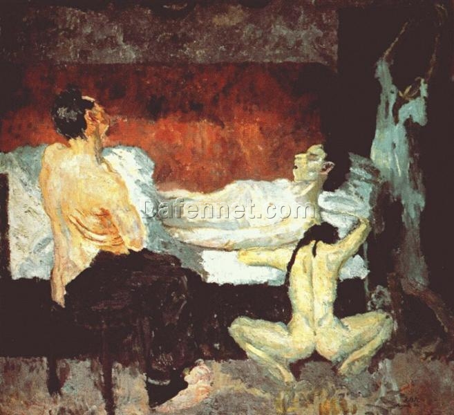Expressionist Depiction of “Great Scene of Agony” INSPIRED BY Max Beckmann’s 1906 Work