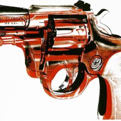 Rare Andy Warhol 1981 'Gun' Pop Art Still Life Print - A Collector's Gem for Pop Art Aficionados