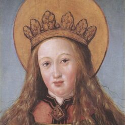 High - Quality 'Head of a Female Saint' - themed Religious Oil Painting in Northern Renaissance Style - Dafen Village Artists' Creation