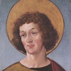 Authentic Hand - painted 'Head of a Male Saint' Inspired Northern Renaissance Religious Oil Painting by Dafen Village Studio