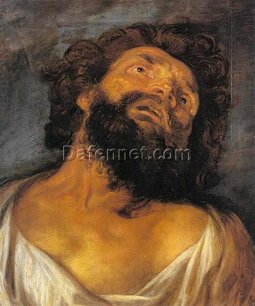 Collector’s Gem: Dafen Village’s High-Quality “Head of a Robber” INSPIRED BY Van Dyck’s Baroque Tronie Portrait Oil Painting