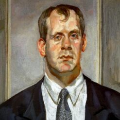 High - Quality Replica of Lucian Freud's 1999 'Head of an Irishman' - Expressionist Portrait Oil Painting