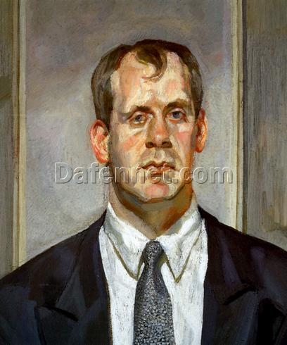 High – Quality Replica of Lucian Freud’s 1999 ‘Head of an Irishman’ – Expressionist Portrait Oil Painting