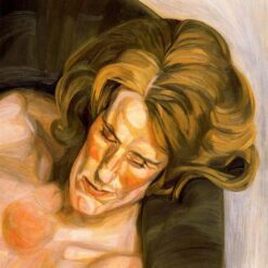 Hand - Painted "Head on a Green Sofa" Inspired Expressionist Portrait Oil Painting by Dafen Village Studios - A Captivating Piece for Art Enthusiasts