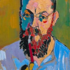Enigmatic Fauvist and Neo-Impressionist 'Portrait of Matisse' Oil Painting on Canvas Inspired by Andre Derain - Ideal for Art Lovers and Matisse Enthusiasts