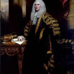 Authentic Handmade Oil Painting of Henry Addington, First Viscount Sidmouth INSPIRED BY John Singleton Copley’s 1797 - 1798 Timeless Neoclassical Portrait at Saint Louis Art Museum