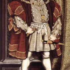 Authentic Hand - painted 'Portrait of Henry VIII' INSPIRED BY Hans Holbein the Younger - Northern Renaissance Style Oil on Canvas from Dafen Village Studio for Art Collectors
