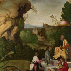 Authentic - Looking Reproduction of Giorgione's 'Homage to a Poet' - Handmade High Renaissance Genre Oil Painting on Panel by Dafen Village Artisans