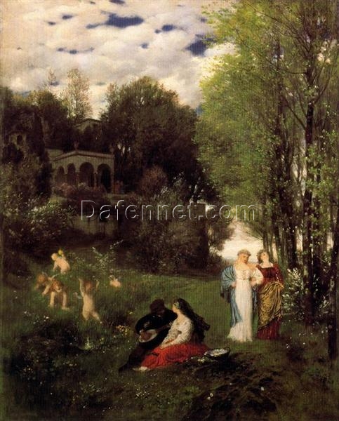 Museum – Quality Reproduction of “Ideal Spring Landscape” INSPIRED BY Arnold Böcklin’s Iconic Symbolist Masterpiece