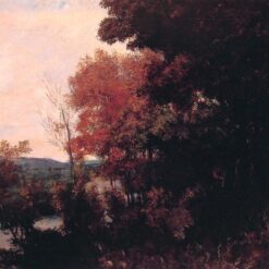 Authentically Rendered 1865 'In the Forest' (Lisiere de foret) by Gustave Courbet - Realist Oil Canvas Landscape, 85.1x106.1 cm, Capturing the Spirit of the Private Collection Original, Perfect for Art Collectors and Nature Enthusiasts